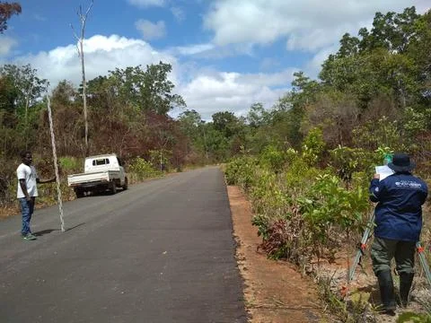 Road working dokumentation Stock Photos