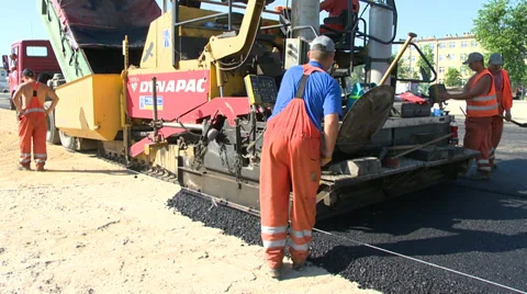 Road Works Stock Footage 33264638