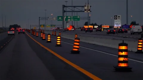 Road works Stock Footage 116066645