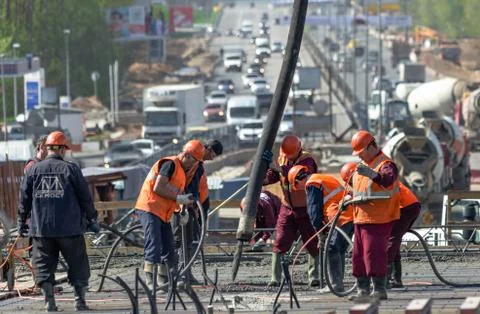 Road works Stock Photos