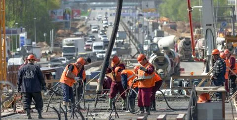 Road works Stock Photos