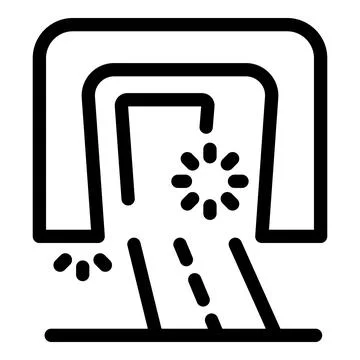 Road works sign with loading icon indicating road repairing in progress Illustrazione stock