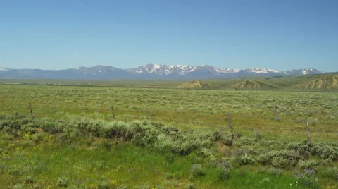 On the Road to Wyoming Stock Footage 50954198