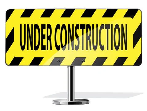 Road Yellow Construction Sign Icon Illustrazione stock