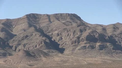 ROAD2LA-0016 DESERT MOUNTAIN ZOOM Stock Footage 10712914