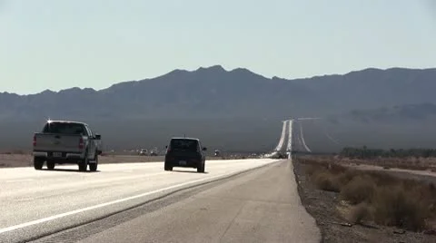 ROAD2LA-0030 DESERT HIGHWAY TIMELAPSE Stock Footage 10713209