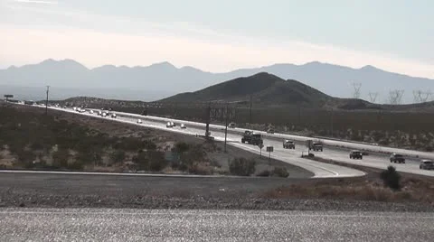 ROAD2LA-0048 TIMELAPSE DESERT DRIVING Stock Footage 10713364