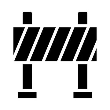 Roadblock barrier icon. Concept of construction, under maintenance, and clo.. Stock Illustration