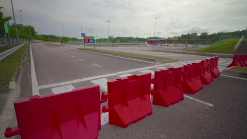 Roadblock during Pandemic Lockdown Video stock 158245750