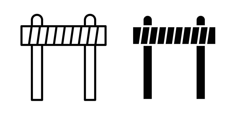 Roadblock icon for design projects and web UI Stock Illustration