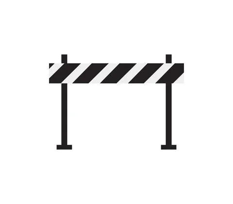 Roadblock icon illustrated in vector on white background Stock Illustration