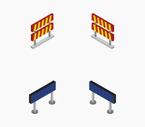 Roadblock icon illustrated in vector on white background Stock Illustration