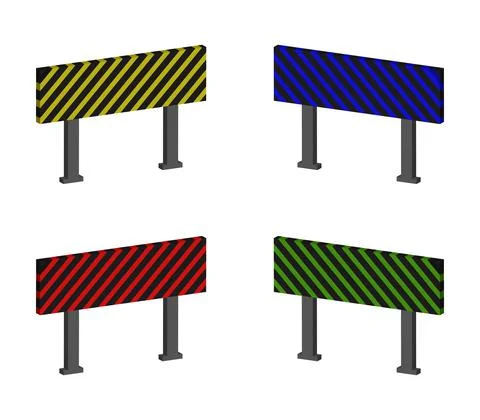 Roadblock icon illustrated in vector on white background Stock Illustration