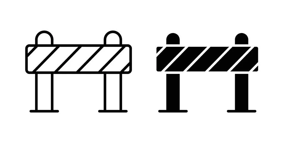 Roadblock icon vector design illustrations 스톡 일러스트