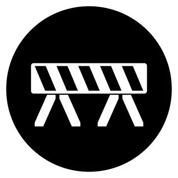 Roadblock icon vector Stock Illustration