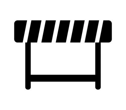 Roadblock icon on white background Stock Illustration