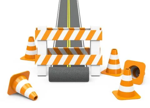 The roadblock Stock Illustration
