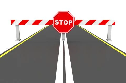 The roadblock Stock Illustration