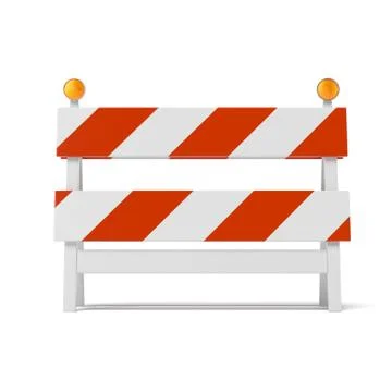 Roadblock isolated on white background 库存插图