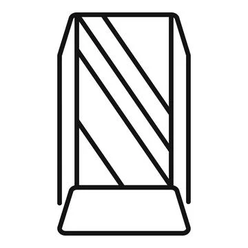 Roadblock with stripes making diagonal lines for traffic control Stock Illustration