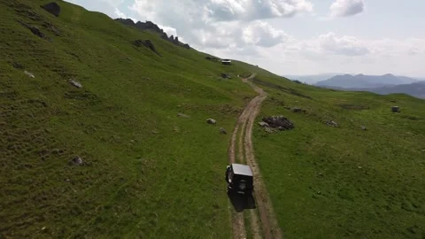 Off-Roading Through Carpathian Mountain Paths Stock Footage 254432511