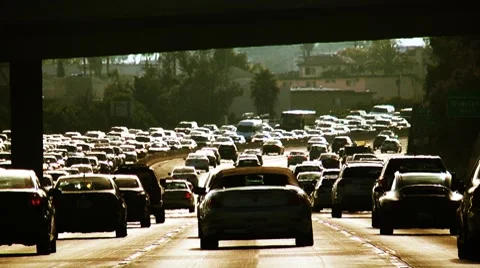 Roadlevel 10fwy traffic Stock-Footage 7736466