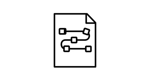 Roadmap Document Path Icon Stock Footage 340305689