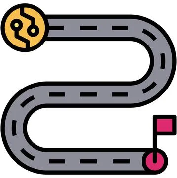 Roadmap icon, DeFi related vector illustration Stock Illustration