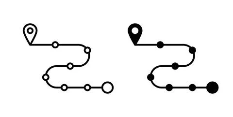 Roadmap icon Illustration designs pack for Web イラスト素材