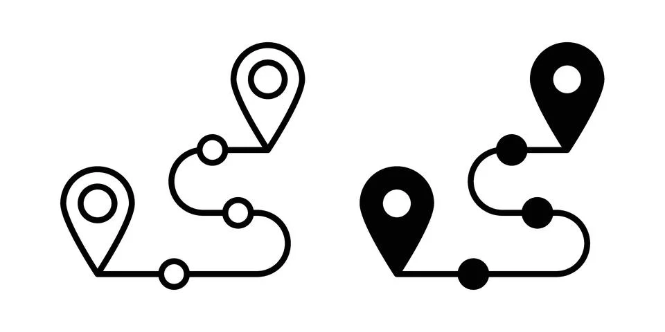 Roadmap icon illustration vector, icon set for apps Stock Illustration