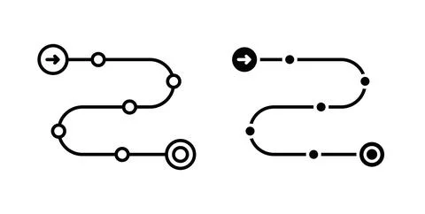Roadmap icon vector art Illustrations Stock Illustration