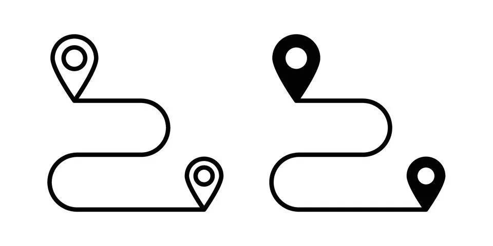 Roadmap icon vector design illustrations Stock Illustration