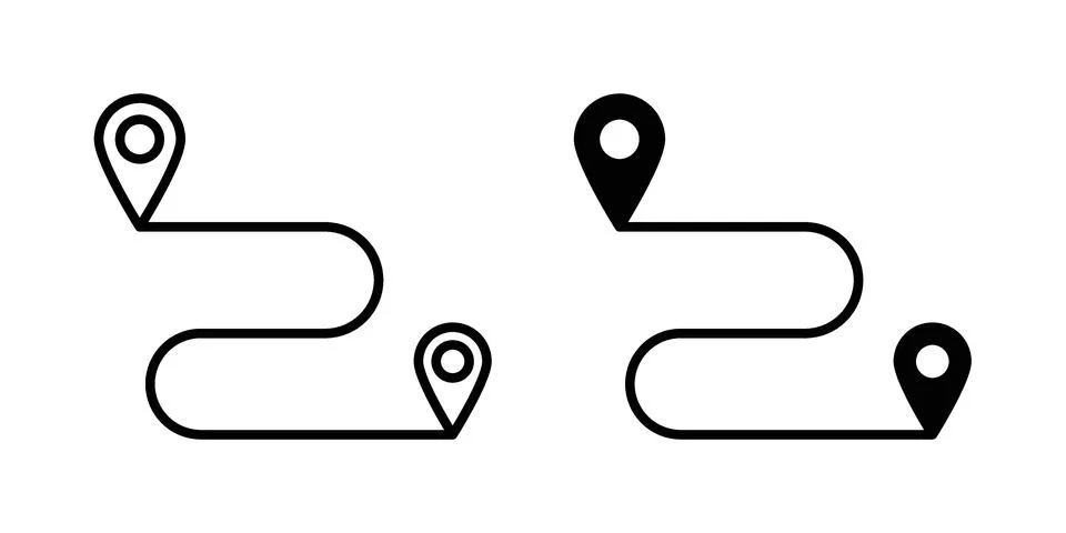 Roadmap icon vector design illustrations Stock Illustration