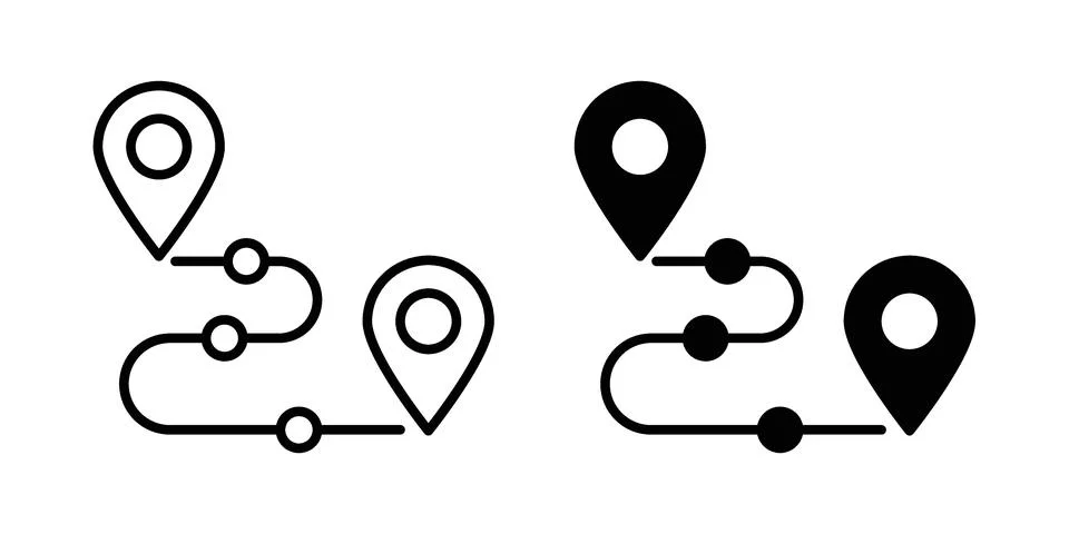 Roadmap icon vector, illustration icon set Stock Illustration