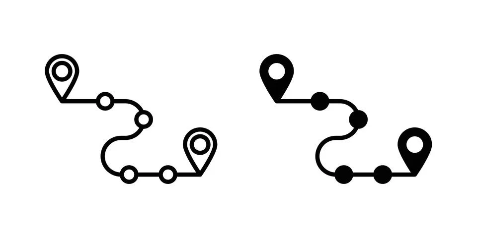 Roadmap icon vector symbol graphics Stock Illustration