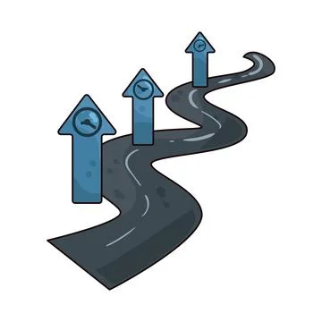 Roadmap illustration Ilustración de archivo
