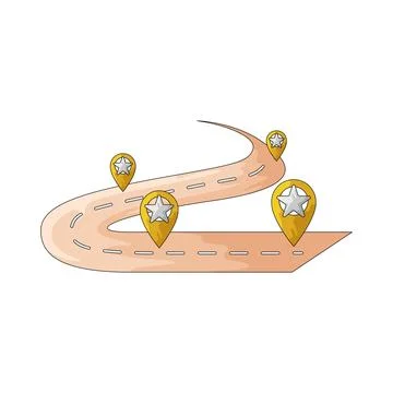 Roadmap illustration Stock Illustration