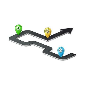 Roadmap illustration 스톡 일러스트