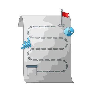Roadmap illustration Stock Illustration