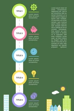 Roadmap Infographic Illustration with Step by Step Business Timeline Design Stock Illustration