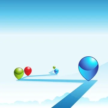 Roadmap in the sky Stock Illustration