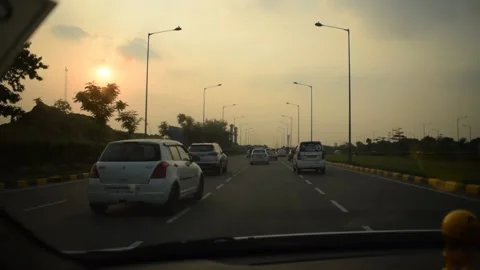 Roads after Corona Virus Lockdown Stock Footage 132112494
