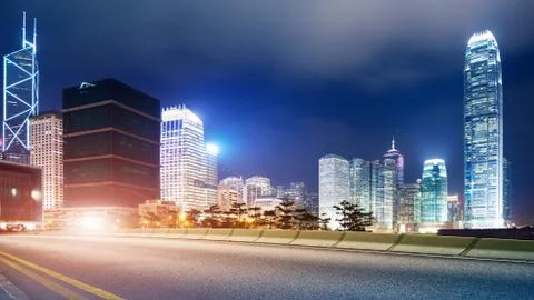 Roads and cities Foto stock