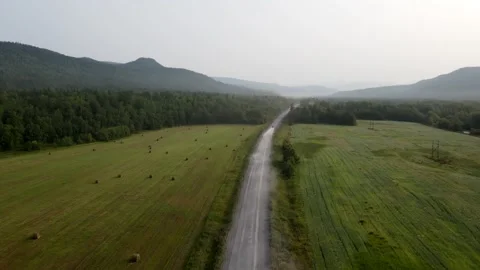 Roads and fields of agriculture Stock Footage 168178739