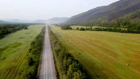Roads and fields of agriculture Vídeo Stock 168178863