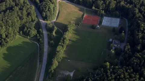 Roads and fields at a bird's eye view Germany 動画素材 93685050
