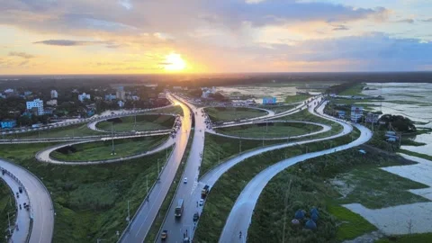 Roads and  Highway sunset 2 1080p Stock Footage 240996713