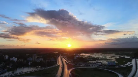 Roads and  Highway sunset 5 1080p Stockbeeldmateriaal 240997561