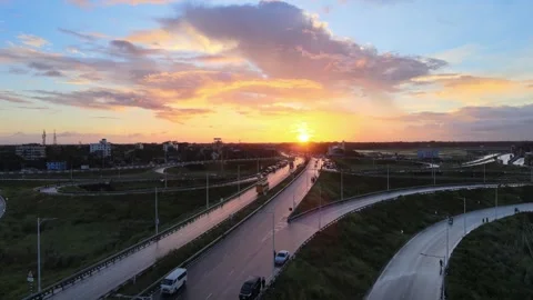 Roads and  Highway sunset 7 1080p Stock Footage 240996053