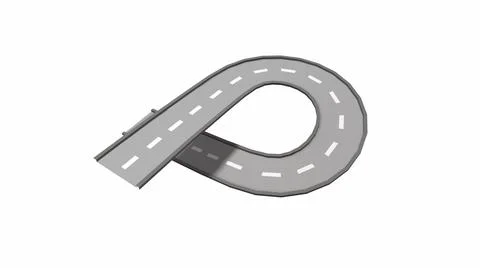 Roads and streets in many different corners 3d-rendering 库存插图